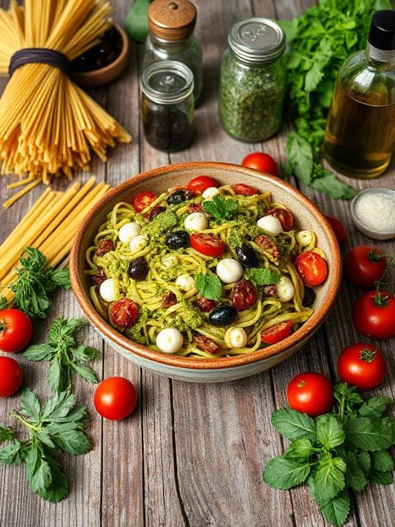 Einfacher Italienischer Nudelsalat mit Pesto - Schritt 4