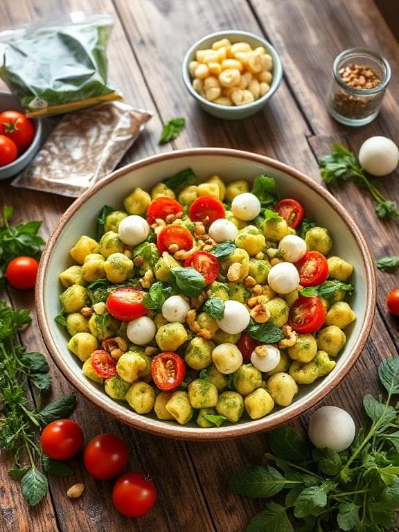 Sommerlicher Gnocchi-Salat mit grünem Pesto - Schritt 4