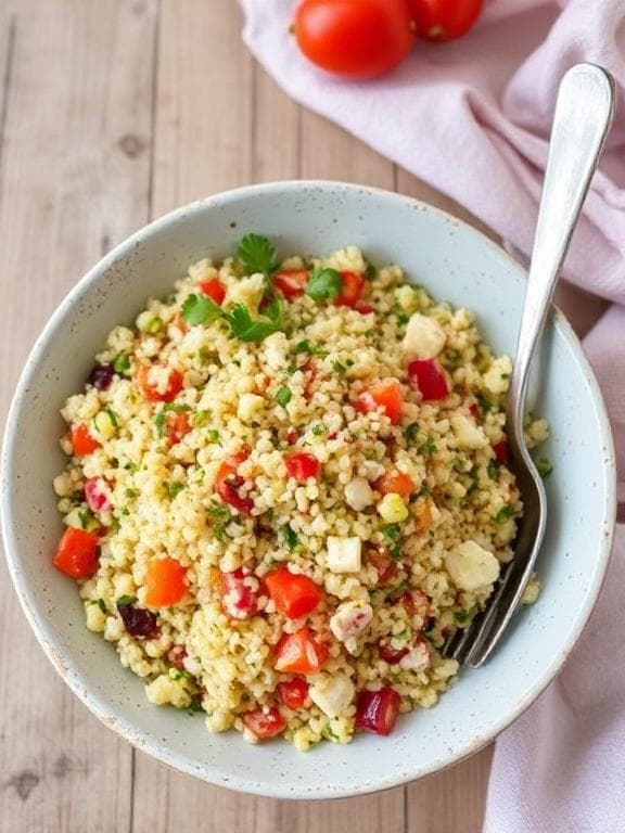 Mediterraner Gemüse-Couscous-Salat - Vegetarisches Salate Rezept mit Salat, Vegan | Zubereitungszeit 25 Minuten, bewertet mit 4.7 von 5 Sternen