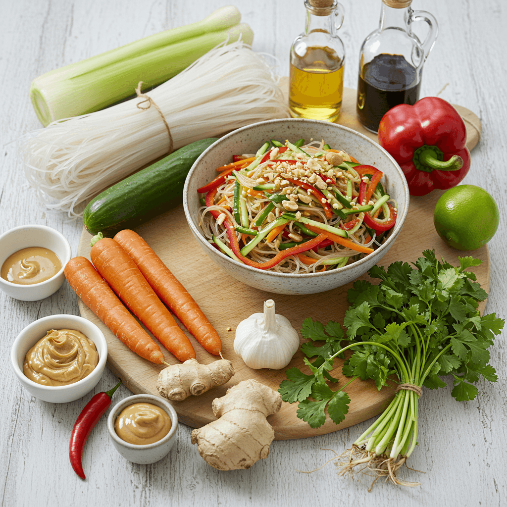 Asiatischer Glasnudelsalat mit knackigem Gemüse - Schritt 4