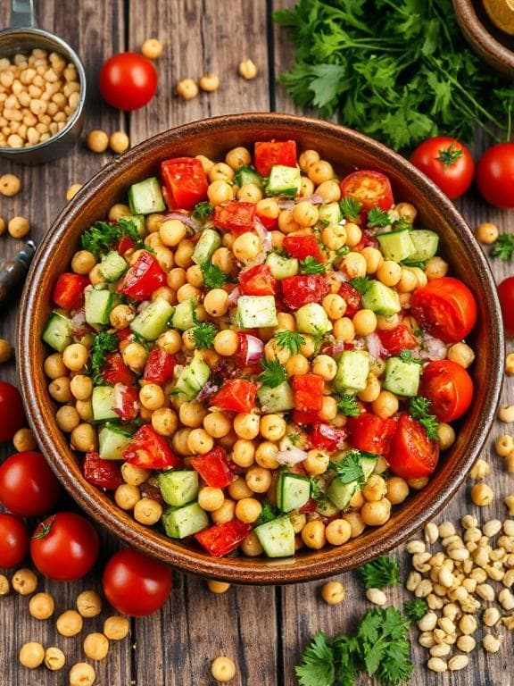 Bunter Kichererbsensalat mit mediterranem Flair - Schritt 4