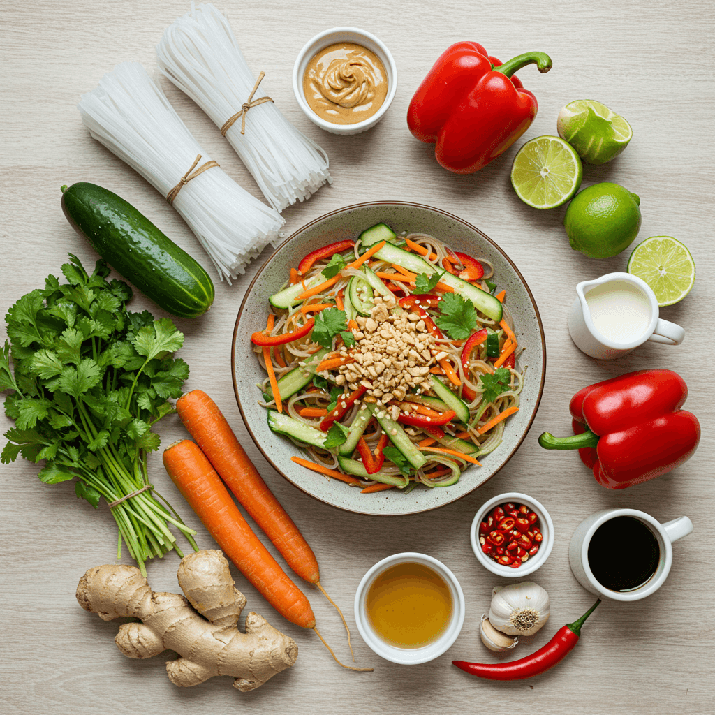 Asiatischer Glasnudelsalat mit knackigem Gemüse - Schritt 2