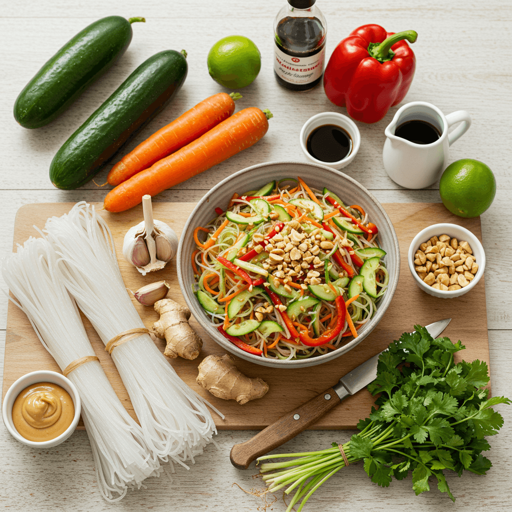 Asiatischer Glasnudelsalat mit knackigem Gemüse - Schritt 6
