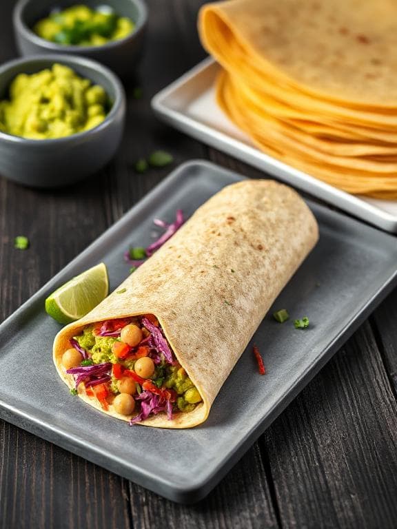 Vegane Kichererbsenmehl-Wraps mit cremiger Guacamole - Schritt 2