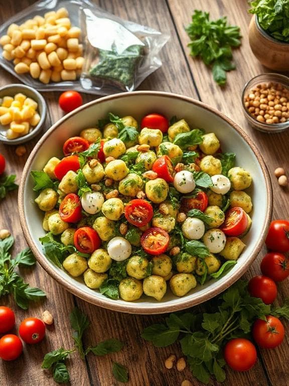 Sommerlicher Gnocchi-Salat mit grünem Pesto - Schritt 1