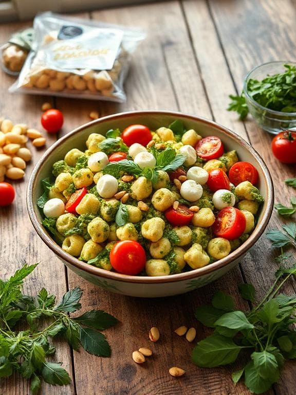 Sommerlicher Gnocchi-Salat mit grünem Pesto - Schritt 7