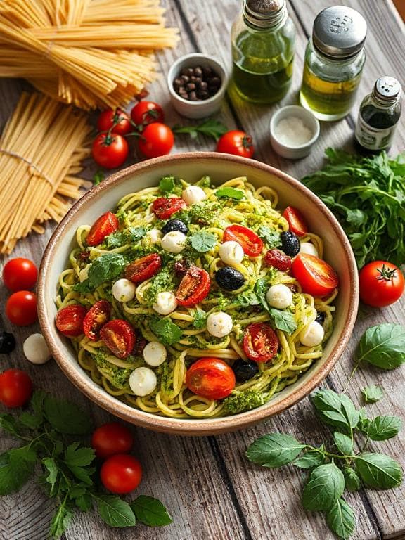Einfacher Italienischer Nudelsalat mit Pesto - Schritt 2