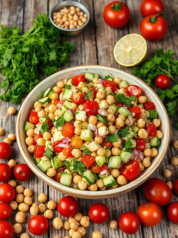 Bunter Kichererbsensalat mit mediterranem Flair - Schritt 7