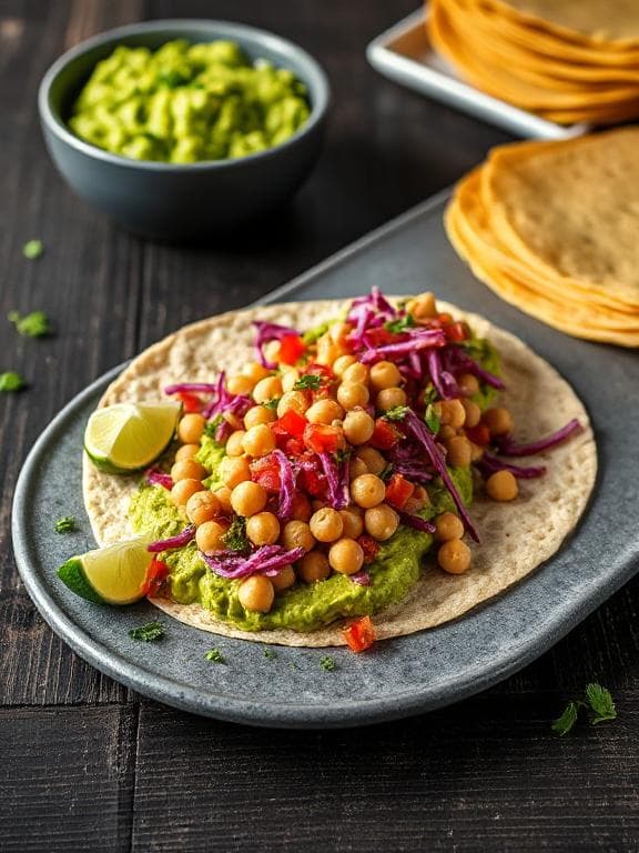 Vegane Kichererbsenmehl-Wraps mit cremiger Guacamole - Schritt 7
