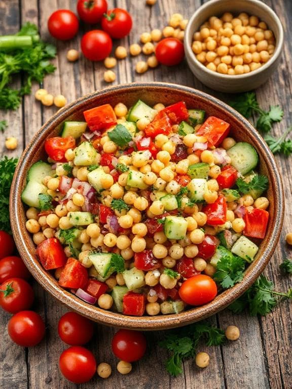 Bunter Kichererbsensalat mit mediterranem Flair - Schritt 1