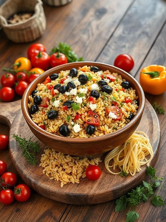 Griechischer Kritharaki-Salat mit Feta und frischen Kräutern - Schritt 7