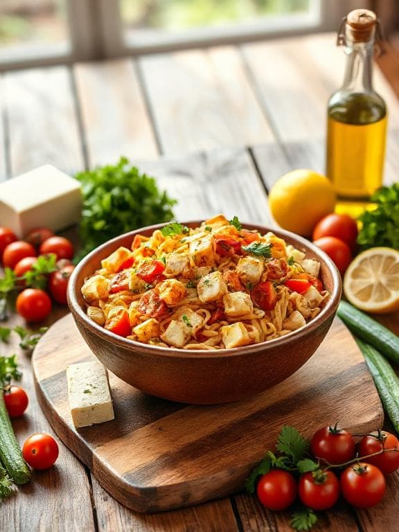 Knuspriger Pasta-Salat mit gebratenem Halloumi - Schritt 2