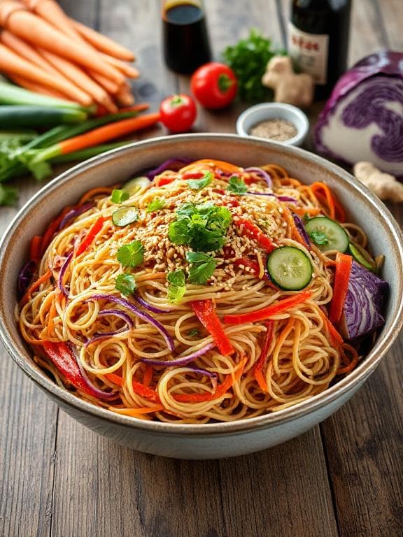 Erfrischender Asiatischer Nudelsalat mit Mie-Nudeln - Schritt 2