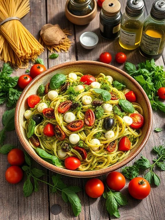 Einfacher Italienischer Nudelsalat mit Pesto - Schritt 7