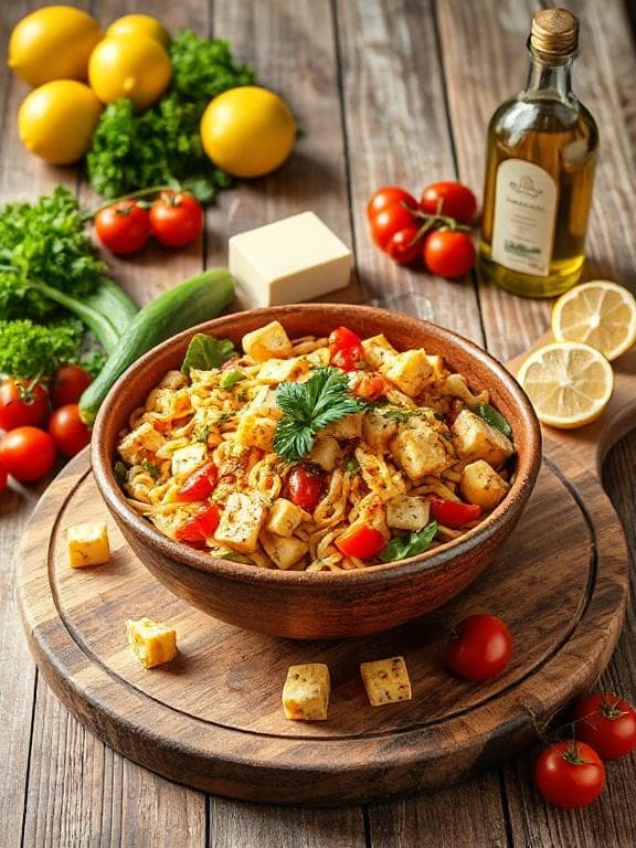 Knuspriger Pasta-Salat mit gebratenem Halloumi - Schritt 1