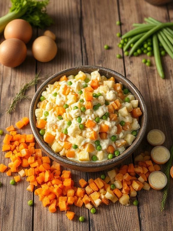Vegetarischer Salát 'Stolítschny' (Russischer Salat) - Schritt 2