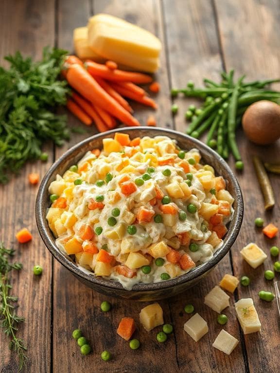 Vegetarischer Salát 'Stolítschny' (Russischer Salat) - Schritt 1