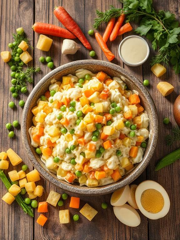 Vegetarischer Salát 'Stolítschny' (Russischer Salat) - Schritt 4