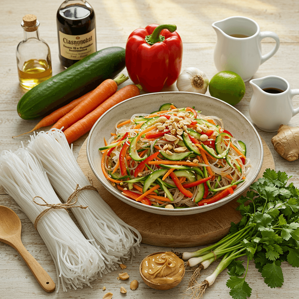 Asiatischer Glasnudelsalat mit knackigem Gemüse - Schritt 3