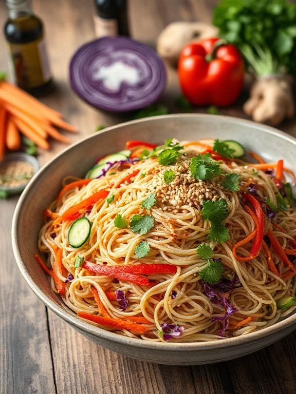 Erfrischender Asiatischer Nudelsalat mit Mie-Nudeln - Schritt 4