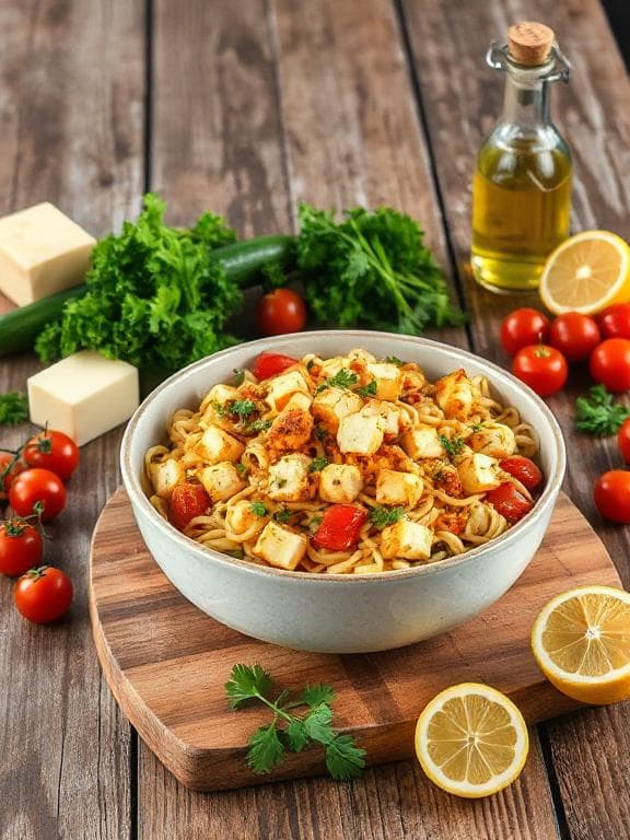 Knuspriger Pasta-Salat mit gebratenem Halloumi - Schritt 4
