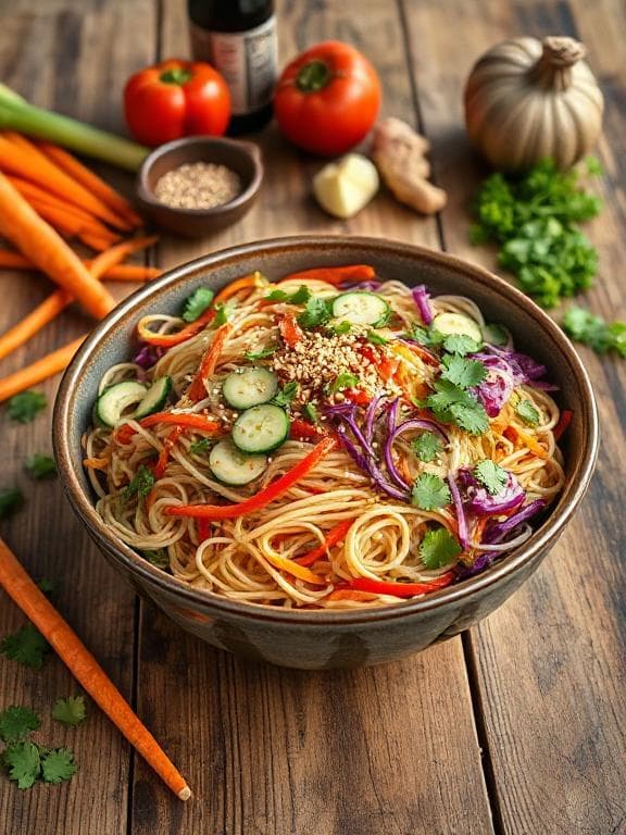 Erfrischender Asiatischer Nudelsalat mit Mie-Nudeln - Schritt 6