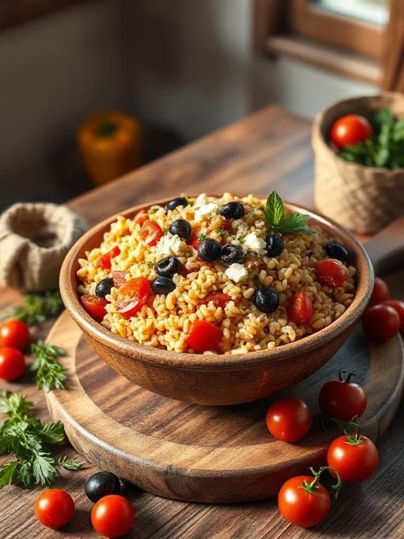 Griechischer Kritharaki-Salat mit Feta und frischen Kräutern - Schritt 4
