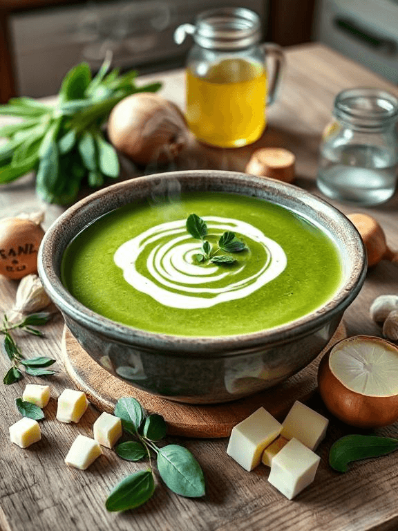 Leuchtend Grüne Bärlauchcremesuppe - Schritt 1