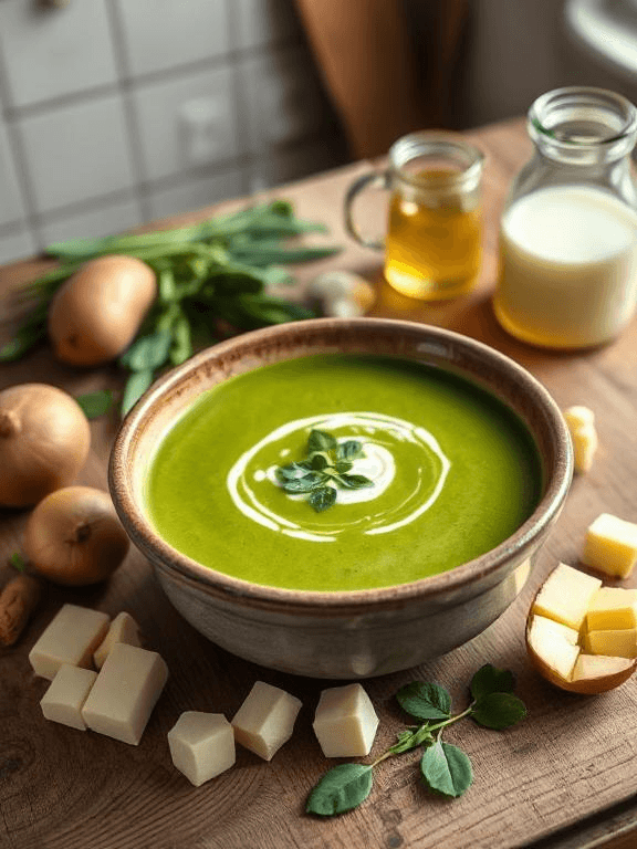 Leuchtend Grüne Bärlauchcremesuppe - Schritt 4