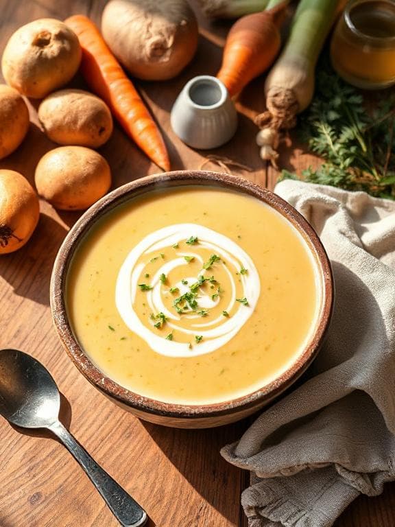 Kartoffelsuppe - Vegetarisches Suppen Rezept mit Suppe, Cremig | Zubereitungszeit 45 Minuten, bewertet mit 4.9 von 5 Sternen