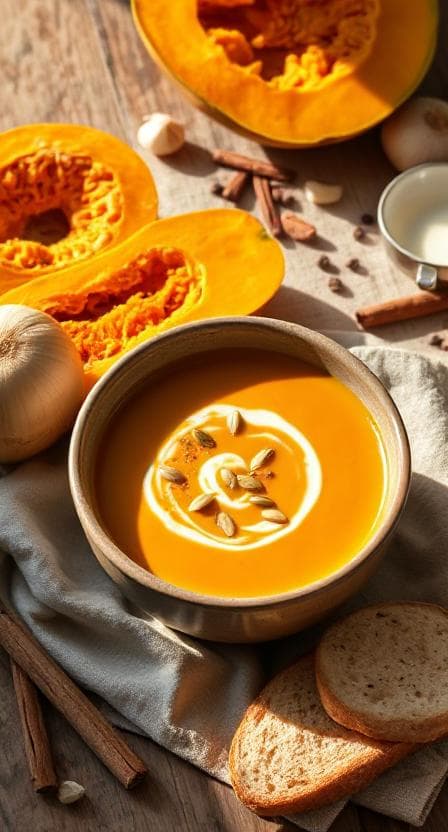 Kürbissuppe – Omas einfaches Rezept für den Herbst - Vegetarisches Suppen Rezept mit Suppe, Vegetarisch | Zubereitungszeit 50 Minuten, bewertet mit 4.9 von 5 Sternen