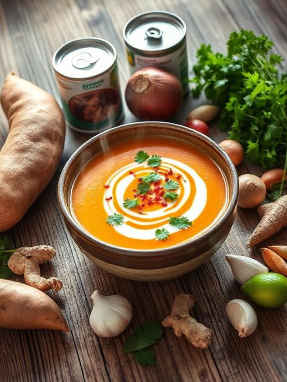 Einfache Süßkartoffel-Kokos-Suppe - Schritt 6