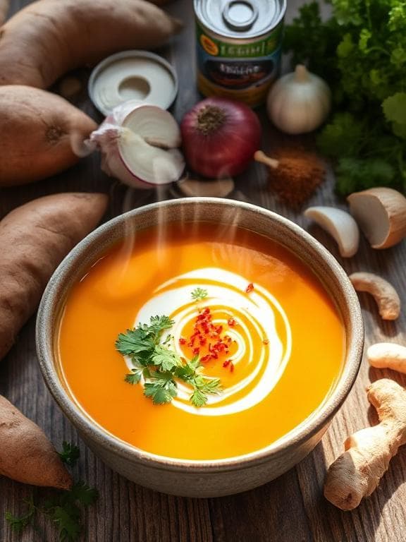 Einfache Süßkartoffel-Kokos-Suppe - Schritt 7