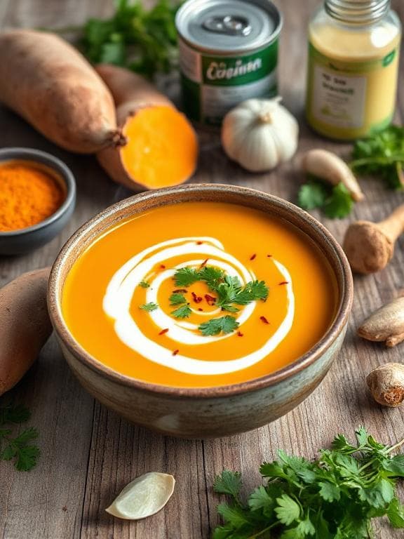 Einfache Süßkartoffel-Kokos-Suppe - Schritt 2