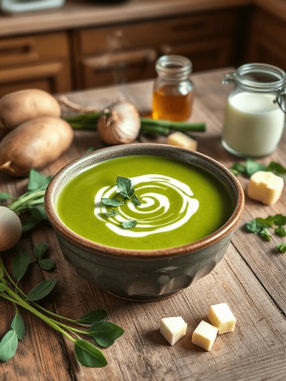 Leuchtend Grüne Bärlauchcremesuppe - Schritt 7