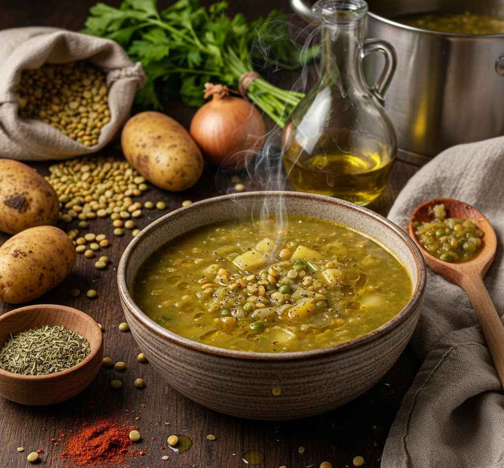 Vegetarische Erbsensuppe