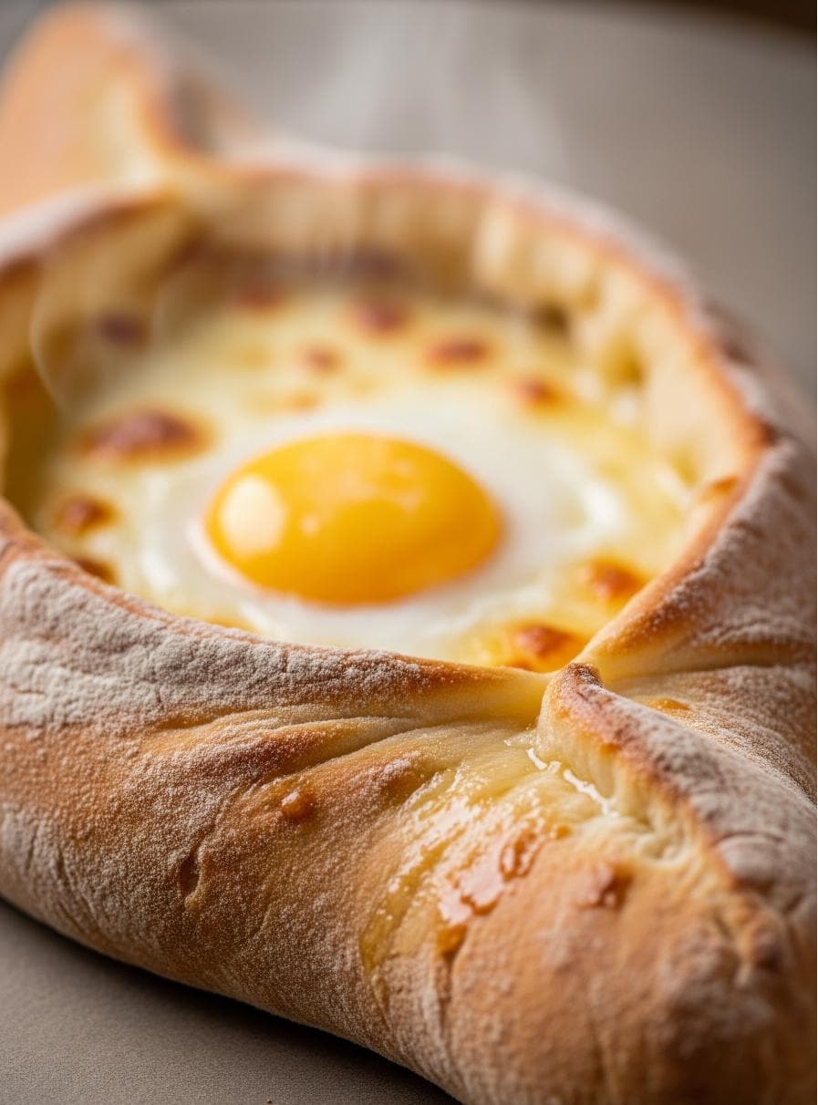 Adjarisches Khachapuri mit Käse und Ei - Schritt 2