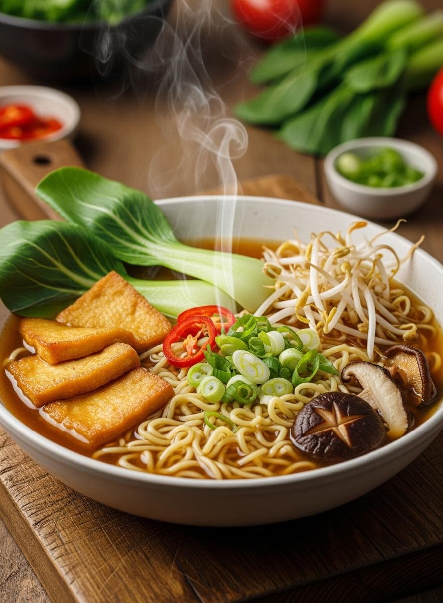 Aromatische Vegetarische Shoyu Ramen - Schritt 3