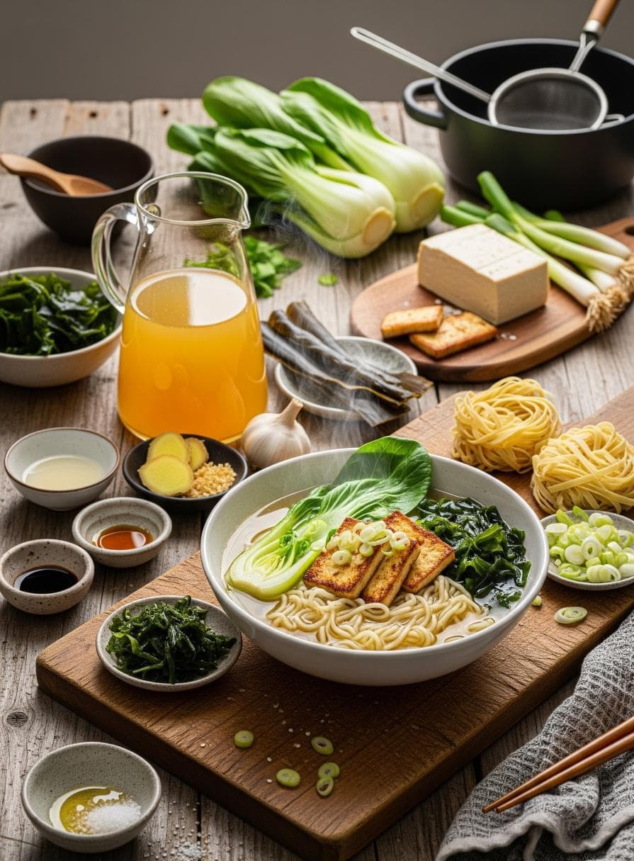 Klare Vegetarische Shio Ramen - Schritt 2