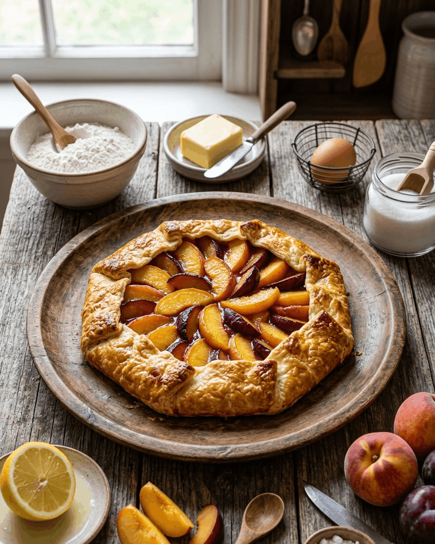 galette-mit-pfirsich-und-pflaumen