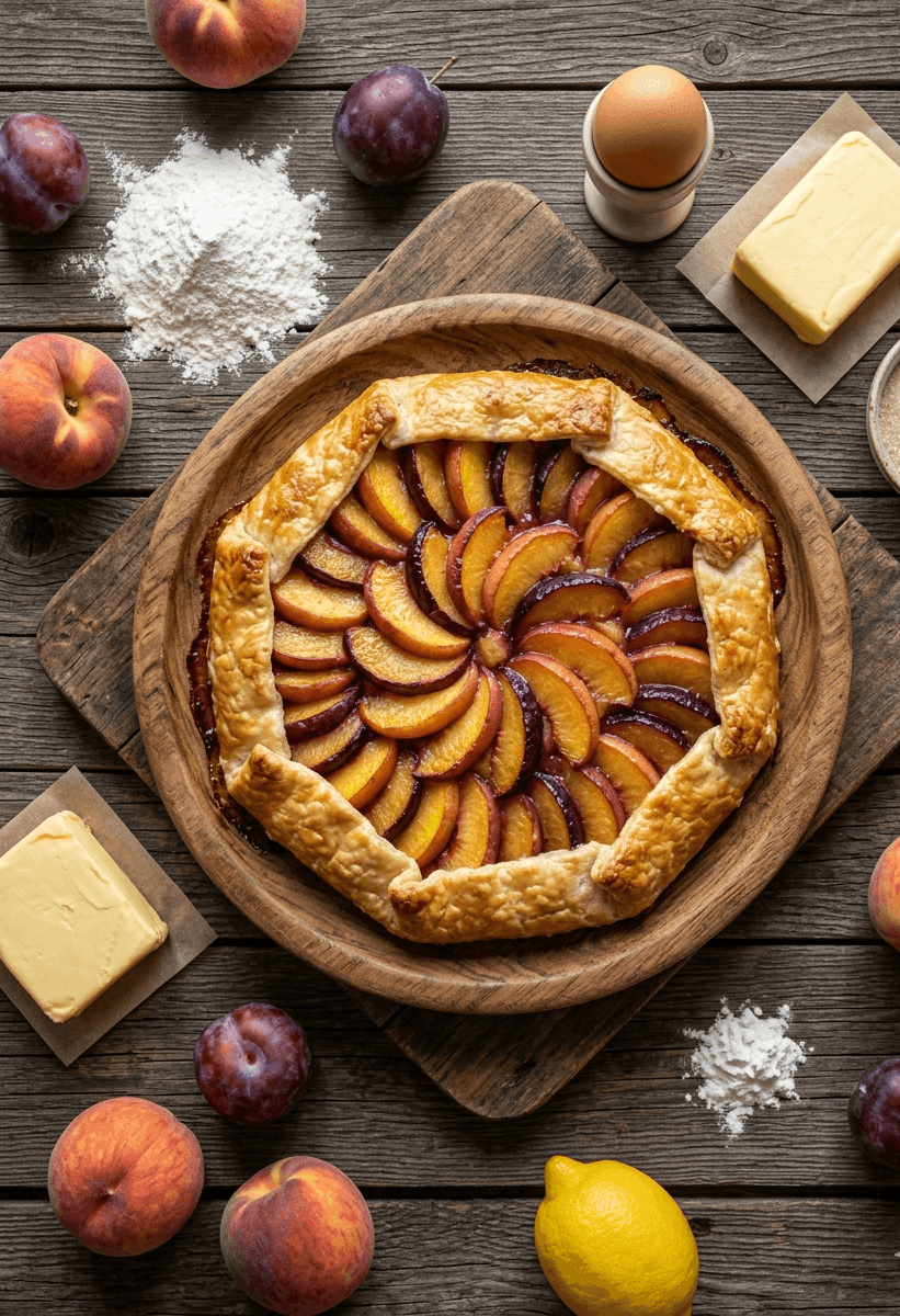 galette-mit-steinobst-serviert