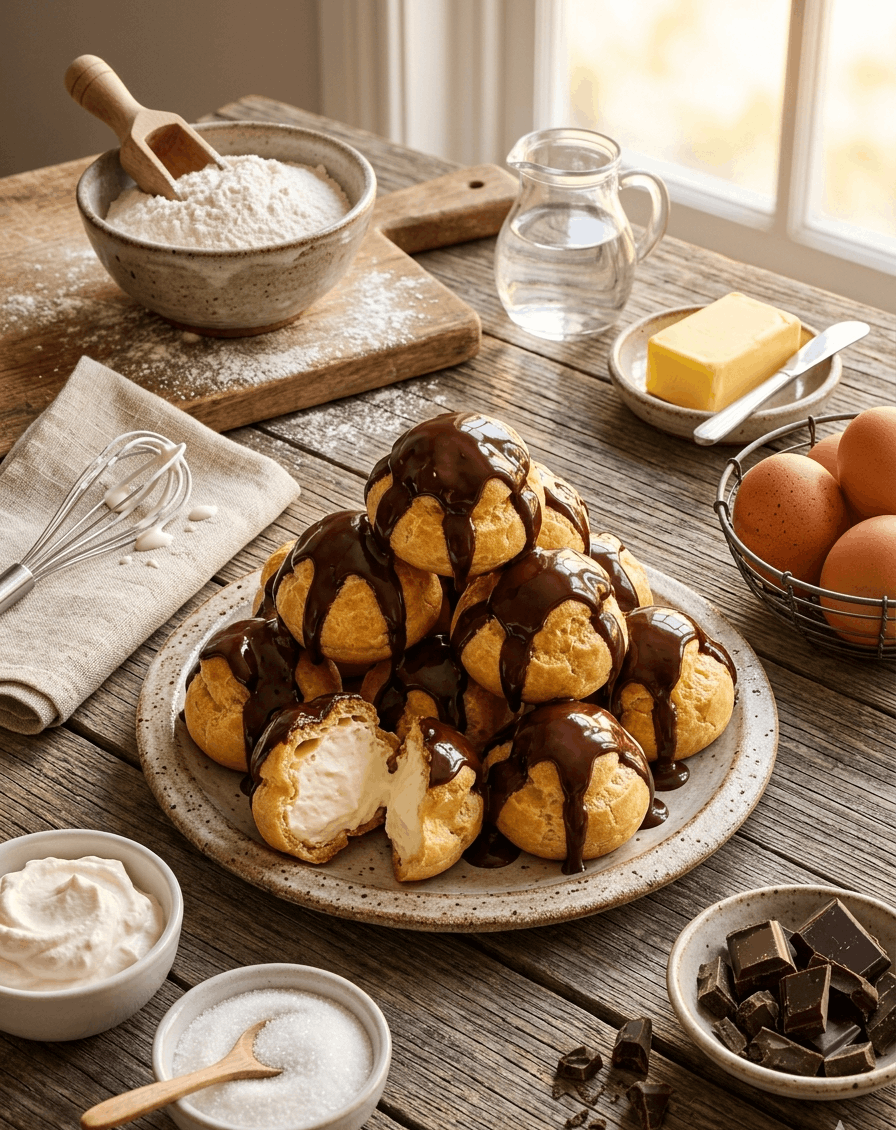 profiteroles-rezept-fertig-serviert