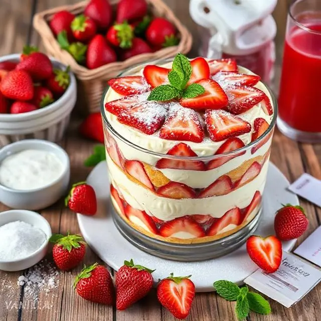 Sommerliches Erdbeer-Tiramisu im Glas