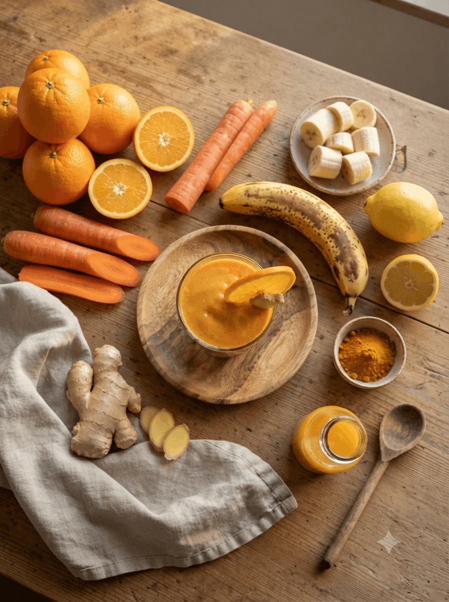 Orangen-Karotten-Ingwer-Smoothie - Schritt 3