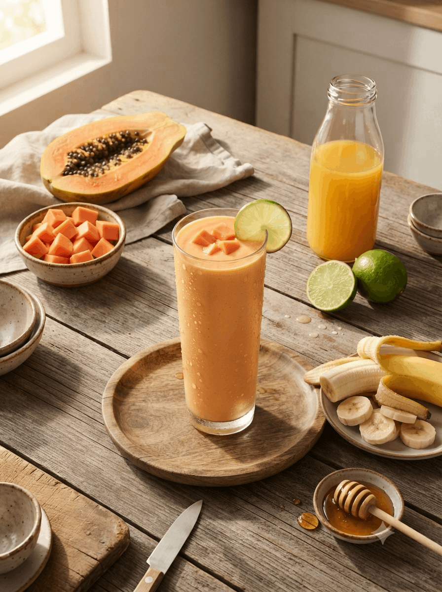 Papaya-Limetten-Smoothie - Schritt 3