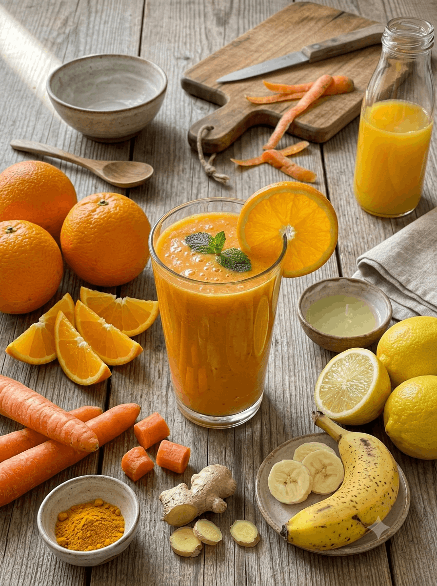 Orangen-Karotten-Ingwer-Smoothie - Schritt 1