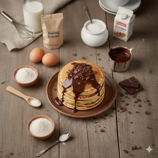 pancakes-mit-schokososse-schokolade