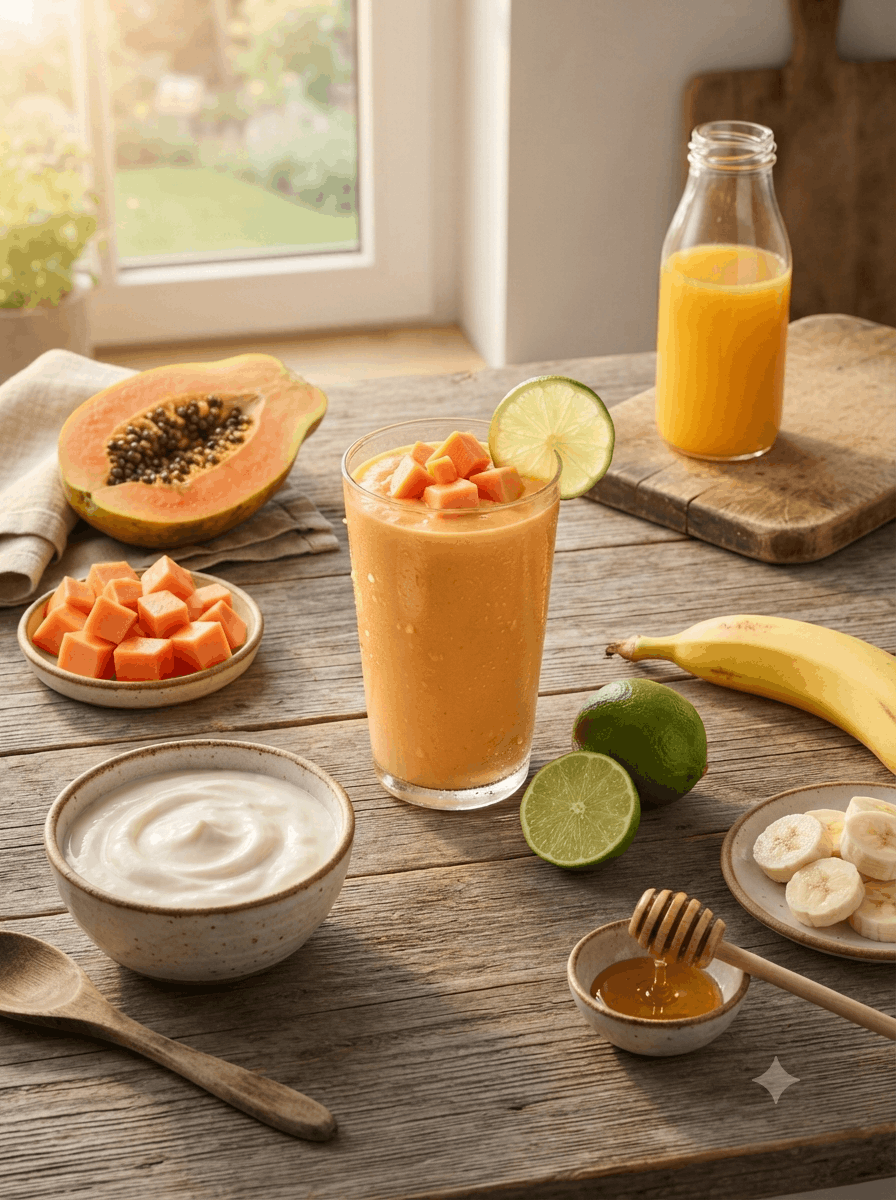 Papaya-Limetten-Smoothie - Empfohlenes Rezept