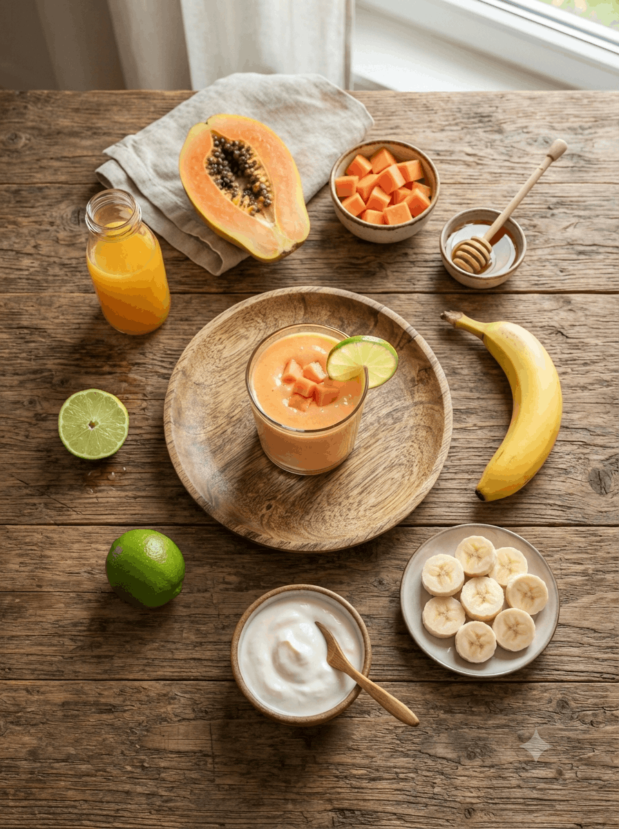 Papaya-Limetten-Smoothie - Schritt 2