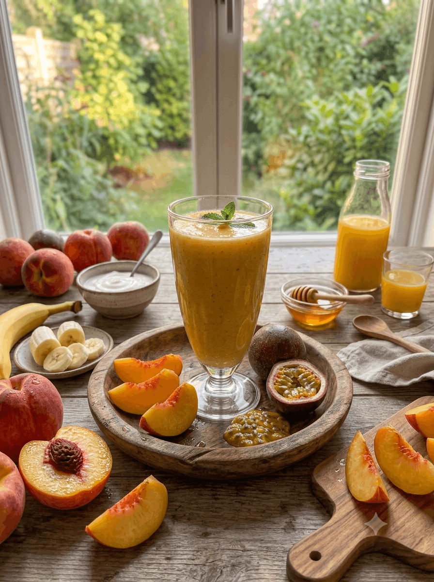 Pfirsich-Maracuja-Smoothie - Schritt 1